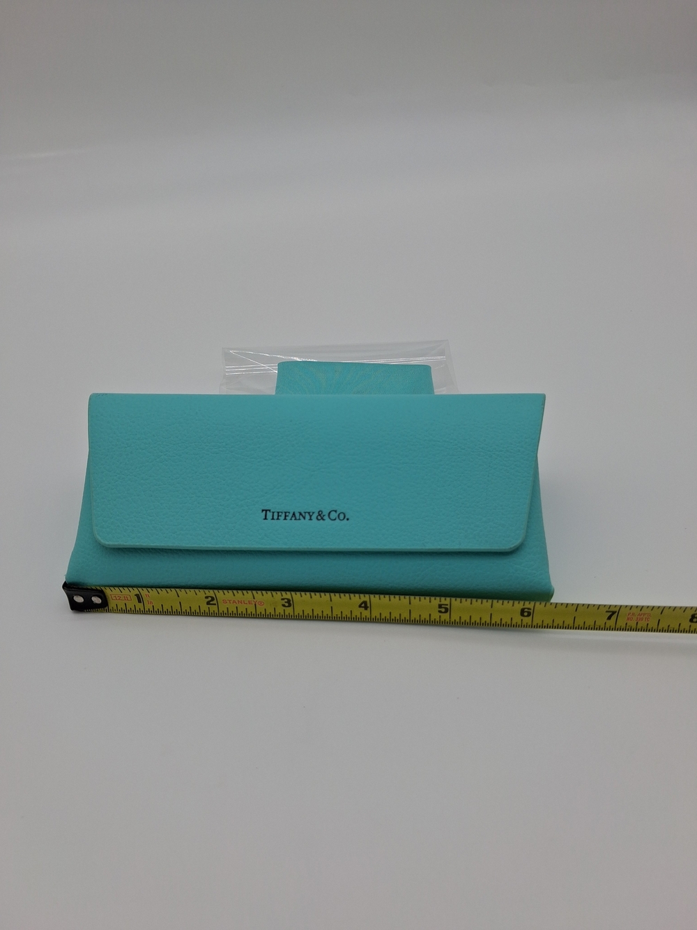 TIFFANY & CO. Blue Eyeglasses Sunglasses Case with Logo Cleaning Cloth - Picture 5 of 8